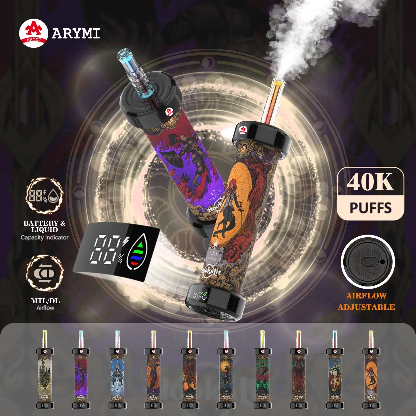 Arymi Hookalit 40000 Disposable Vape 40ml 0.5% Arymi Hookalit 40000 Disposable Vape 40ml 0.5%