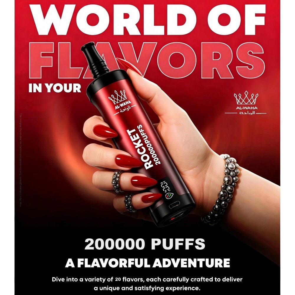 AL-WAHA Rocket 200K AL-WAHA Rocket 200K SHISHA Disposale Vape Wholesale - Image 1